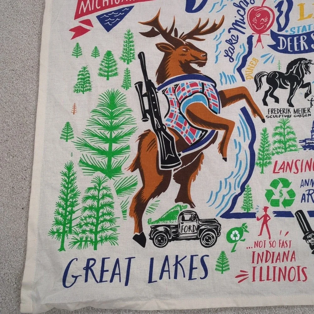 Primitives By Kathy LOL Michigan MI 28 X 28 Tea‎ Towel Kitchen Wall Hanging